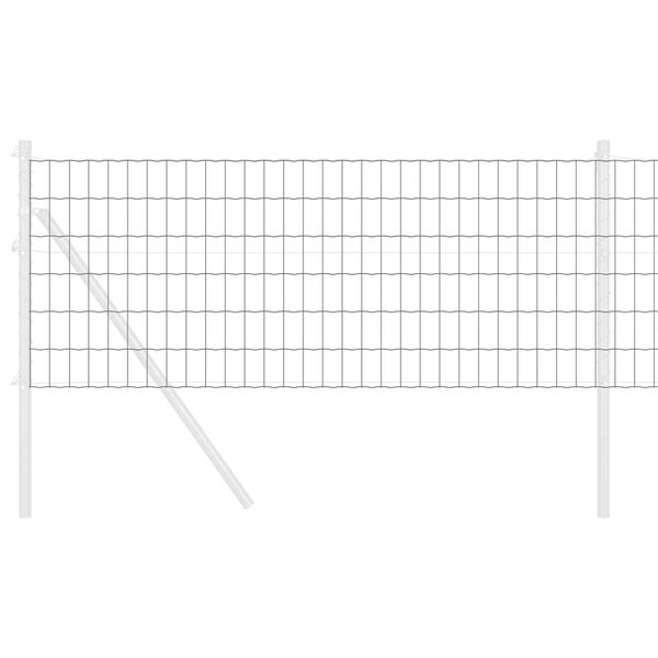 vidaXL Euro Fence Grey 0.8 x 10 m PVC-coated iron