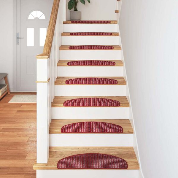 vidaXL Self-adhesive Stair Mats 15 pcs Red 65 x 21 x 4 cm