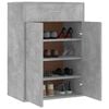 vidaXL Shoe Cabinet Concrete Grey 60x35x84 cm Engineered Wood