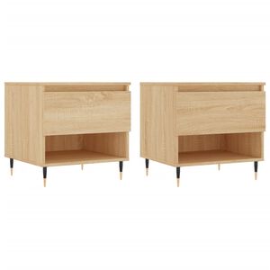 vidaXL Coffee Tables 2 pcs Sonoma Oak 50x46x50 cm Engineered Wood