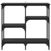 vidaXL Console Table Black Oak 80 x 29 x 75 cm Engineered Wood