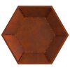 vidaXL Fire Pit Brown 100 x 100 x 28 cm Weathering Steel