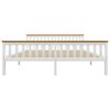 vidaXL Bed Frame without Mattress White Solid Pine Wood 180x200 cm Super King