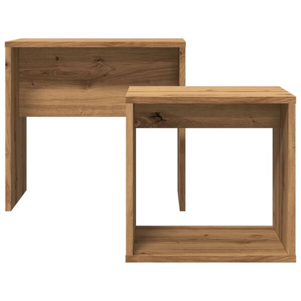 vidaXL Nesting Coffee Tables 2 pcs Artisan Oak Engineered Wood