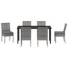 vidaXL Garden Dining Set 7 pcs Grey Powder-Coated Steel