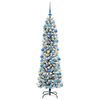 vidaXL Artificial Christmas Tree with 300 LEDs with Stand White 180 cm