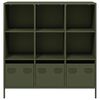 vidaXL Highboard&nbsp;Olive Green 101.5x39x103.5 cm Steel