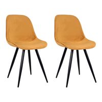 LABEL51 Dining Chairs 2 pcs Capri 46x56x88 cm Ochre