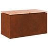 vidaXL Garden Bench 2 -Seater 80 x 40 x43 cm Rusty Rectangular