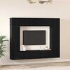 vidaXL TV Cabinet Set Wall-mounted 8 pcs Black Oak Engineered Wood