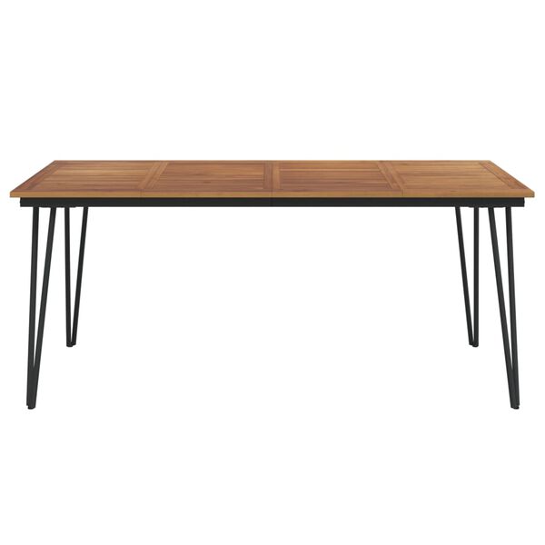 vidaXL Garden Table with Hairpin Legs 180x90x75 cm Solid Wood Acacia