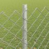 vidaXL Fence with Post Silver 1.2 x 10 m Steel