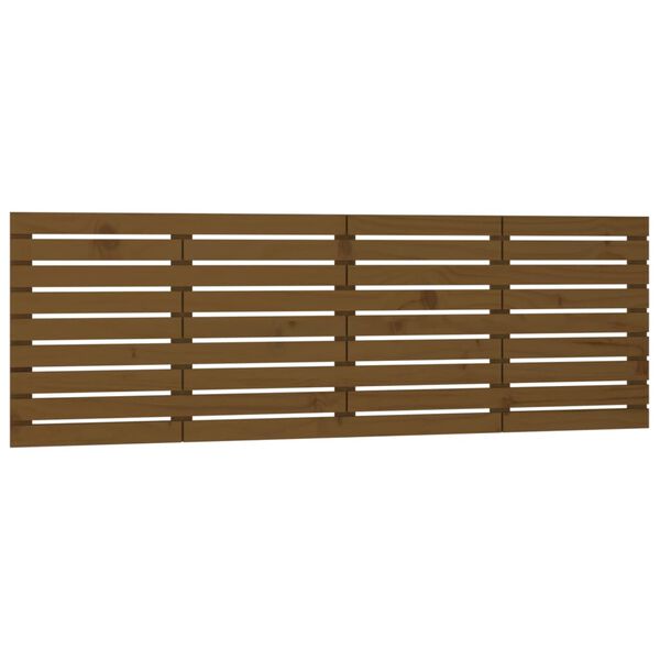 vidaXL Wall Headboard Honey Brown 166x3x63 cm Solid Wood Pine