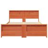 vidaXL Bed Frame with Headboard Wax Brown 150 x 200 cm Engineered Wood