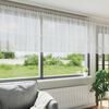 vidaXL Lace Curtain with Curtains Floral White 100 x 400 cm Polyester