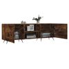 vidaXL TV Cabinet Smoked Oak 150x30x50 cm Engineered Wood