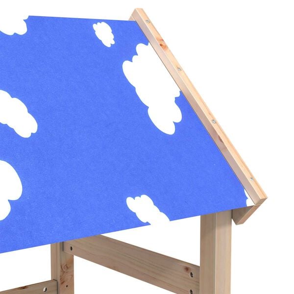 vidaXL Play Tower Brown 52.5 x 110.5 x 215 cm Solid Pine Wood