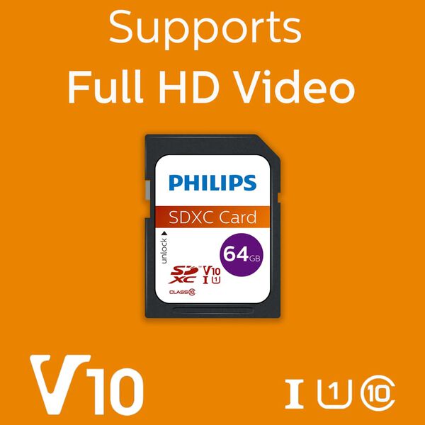 Philips SDXC Memory Card 64GB UHS-I U1 V10