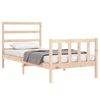 vidaXL Bed Frame without Mattress 90x190 cm Single Solid Wood Pine
