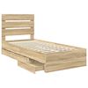 vidaXL Bed Frame with Drawer Sonoma Oak 90 x 200 cm Engineer Wood