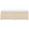 vidaXL Box Spring Bed with Mattress Cream 140x200 cm Fabric