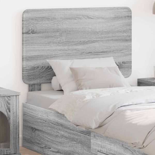 vidaXL Headboard with Headboard Grey Sonoma 75 cm Engineered wood