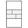 vidaXL Walk-in Shower Wall Black 115 x 195 x 0.5 cm