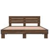 vidaXL Bed Frame without Mattress Brown Oak 160x200 cm