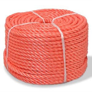 vidaXL Twisted Rope Polypropylene 10 mm 100 m Orange