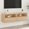 vidaXL TV Wall Cabinet Sonoma Oak 100x30x30 cm Engineered Wood