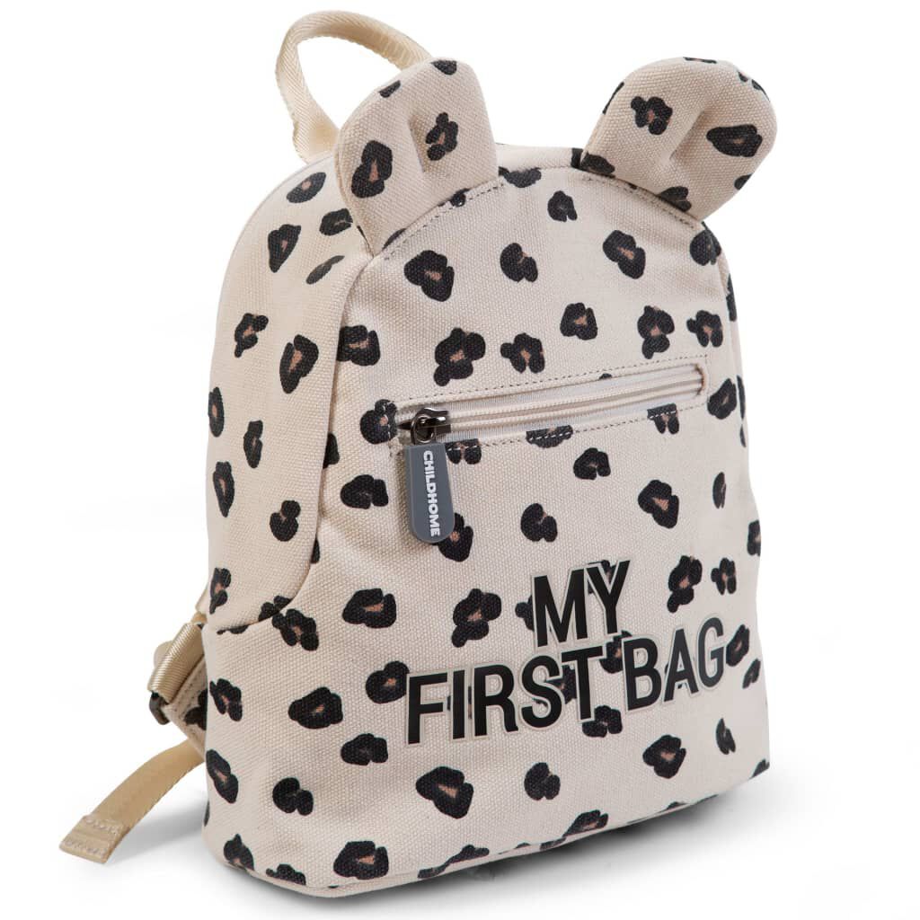 CHILDHOME Kids Backpack My First Bag Canvas Leopard vidaXL