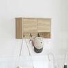 vidaXL Wall-Mounted Coat Rack with Shelf Sonoma Oak 50 x 20 x 30 cm