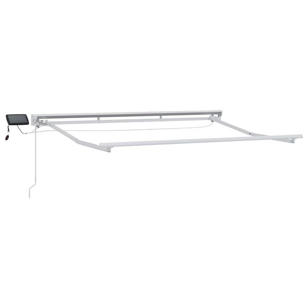 vidaXL Manual Awning Frame with LEDs White 3 x 2 m Aluminium