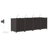vidaXL Garden Planter 4 pcs Brown Plastic