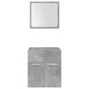 vidaXL 5 Piece Bathroom Furniture Set Concrete Grey Engineered Wood