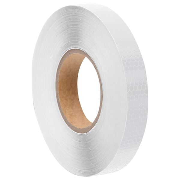 vidaXL Reflective Tape White 2.5 cmx50 m PVC