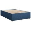 vidaXL Box Spring Bed with Mattress Blue 140x200 cm Fabric