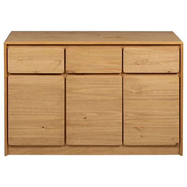 vidaXL Sideboard SAUDA Oak 114x43x75.5 cm Solid Wood Pine
