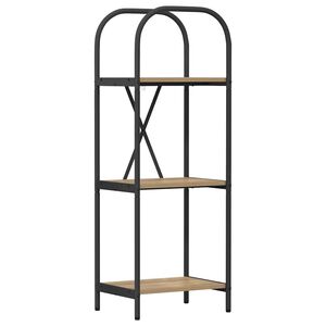 vidaXL Bookshelf 3-Tier 40 x 30 x 109 cm Engineered wood Artisan Oak