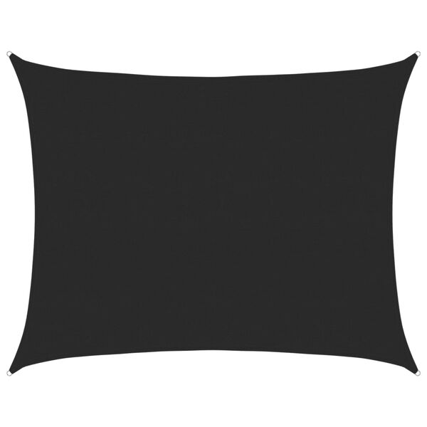 vidaXL Sunshade Sail 160 g/m&sup2; Black 6x7 m HDPE