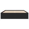 vidaXL Bed Frame without Mattress Black 160x200 cm Engineered Wood
