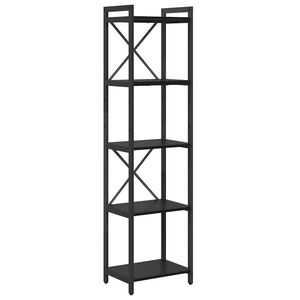 vidaXL Bookshelf Black Oak 40 x 30 x 155 cm Engineered Wood