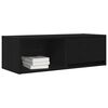 vidaXL TV Cabinet Black Oak 80x31x25.5 cm Engineered Wood