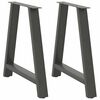 vidaXL Dining Table Legs A-Shaped 2 pcs Anthracite 80x(72-73) cm Steel