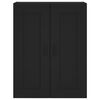 vidaXL Wall Mounted Cabinet Black 69.5x34x90 cm Engineered Wood