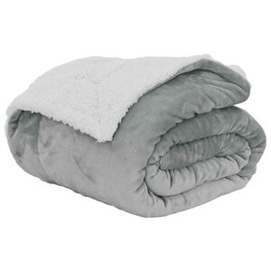 vidaXL Throw Blanket Grey 220 x 240 cm 2.67 kg Fleece