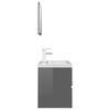 vidaXL Bathroom Furniture Set High Gloss Grey Engineered Wood