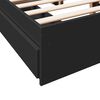 vidaXL Bed Frame with Drawers without Mattress Black 140x200 cm
