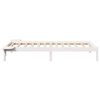 vidaXL Bed Frame White 75 x 190 cm Solid Pine Wood