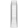 vidaXL Arched Gabion Baskets 40 pcs 200x30x100/120 cm Galvanised Iron